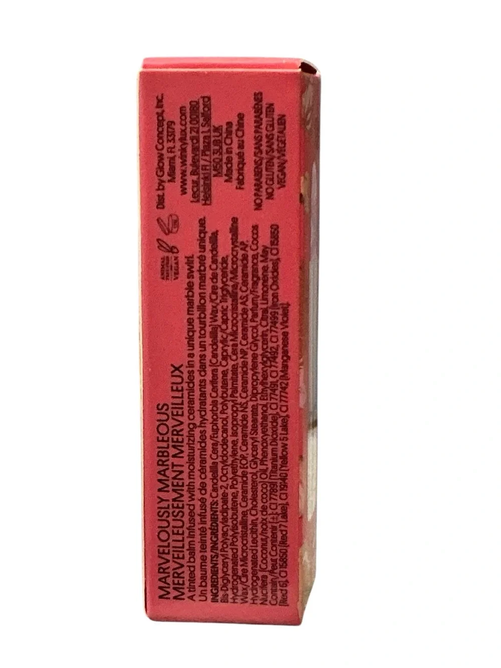 WINKY LUX Marbleous Tinted Lip Balm Delighted (Pink Marble) NEW
